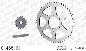 Suzuki GS550E / XE 1978-1982 - AFAM XS-ring Extra Reinforced Chain & Steel Sprocket Kit, 530 (OE Pitch) - 01468161 - P3 Tuning