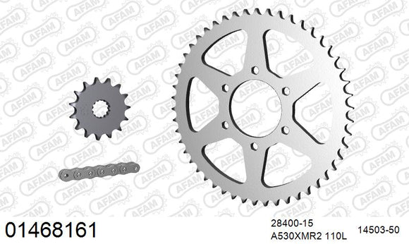 Suzuki GS550E / XE 1978-1982 - AFAM XS-ring Extra Reinforced Chain & Steel Sprocket Kit, 530 (OE Pitch) - 01468161 - P3 Tuning