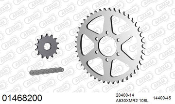 Suzuki GS550 1977 - AFAM XS-ring Extra Reinforced Chain & Steel Sprocket Kit, 530 (OE Pitch) - 01468200 - P3 Tuning