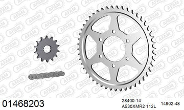 Suzuki GS550E / ES 1983-1986 - AFAM XS-ring Extra Reinforced Chain & Steel Sprocket Kit, 530 (OE Pitch) - 01468203 - P3 Tuning
