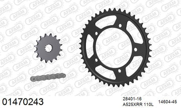 Suzuki GSX-R600 2001-2003 - AFAM XS-ring Extra Reinforced Chain & Steel Sprocket Kit, 525 (OE Pitch) - 01470243 - P3 Tuning
