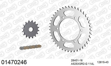 Suzuki GSX-R600 2011-2017 - AFAM XS-ring super reinforced Chain & Steel Sprocket Kit, 525 (OE Pitch) - 01470246 - P3 Tuning