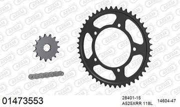 Suzuki V-Strom 650 2016-2020 - AFAM XS-ring Extra Reinforced Chain & Steel Sprocket Kit, 525 (OE Pitch) - 01473553 - P3 Tuning