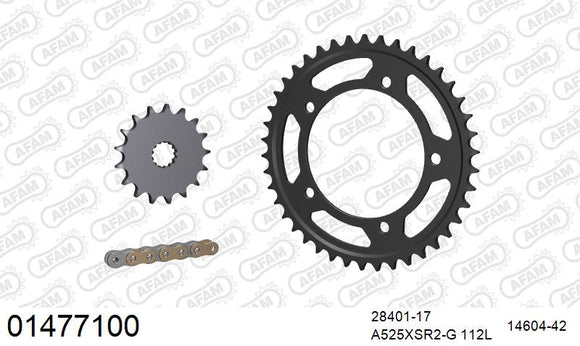 Suzuki GSR750 2011 - AFAM XS-ring super reinforced Chain & Steel Sprocket Kit, 525 (OE Pitch) - 01477100 - P3 Tuning