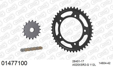 Suzuki GSR750 2015 - AFAM XS-ring super reinforced Chain & Steel Sprocket Kit, 525 (OE Pitch) - 01477100 - P3 Tuning