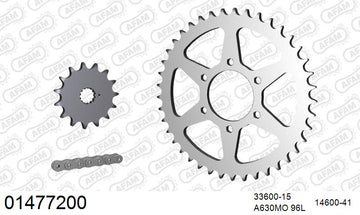 Suzuki GS750 1977-1979 - AFAM O-ring reinforced Chain & Steel Sprocket Kit, 630 (OE Pitch) - 01477200 - P3 Tuning