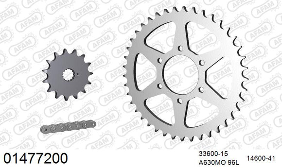 Suzuki GS750 1977-1979 - AFAM O-ring reinforced Chain & Steel Sprocket Kit, 630 (OE Pitch) - 01477200 - P3 Tuning