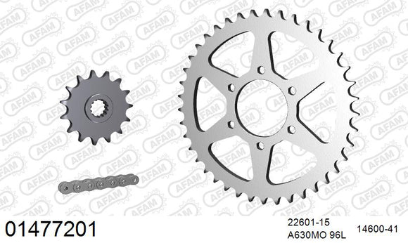 Suzuki GSX750L 1980-1982 - AFAM O-ring reinforced Chain & Steel Sprocket Kit, 630 (OE Pitch) - 01477201 - P3 Tuning