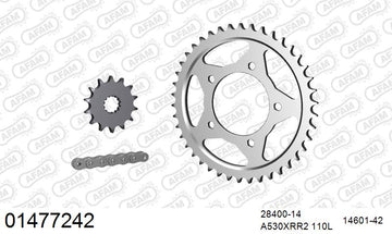 Suzuki GSX-R750 1986-1987 - AFAM XS-ring Extra Reinforced Chain & Steel Sprocket Kit, 530 (OE Pitch) - 01477242 - P3 Tuning