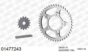 Suzuki GSX-R750 1988-1989 - AFAM XS-ring Extra Reinforced Chain & Steel Sprocket Kit, 530 (OE Pitch) - 01477243 - P3 Tuning