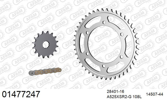 Suzuki GSX-R750 1998-1999 - AFAM XS-ring Extra Reinforced Chain & Steel Sprocket Kit, 525 (OE Pitch) - 01477247 - P3 Tuning