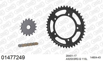 Suzuki GSX-R750 2004-2005 - AFAM XS-ring super reinforced Chain & Steel Sprocket Kit, 525 (OE Pitch) - 01477249 - P3 Tuning