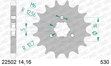 Suzuki GT750 J/K/L/M/A/B 1974-1977 - AFAM XS-ring Extra Reinforced Chain & Steel Sprocket Kit, 530 (OE Pitch) - 01477300 - P3 Tuning