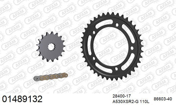 Suzuki SV1000 / S 2005-2007 - AFAM XS-ring super reinforced Chain & Steel Sprocket Kit, 530 (OE Pitch) - 01489132 - P3 Tuning