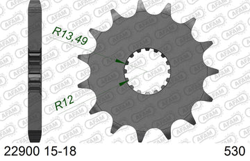 Suzuki GSX-R1000 2012-2016 - AFAM XS-ring Hyper reinforced Chain & Steel Sprocket Kit, 530 (OE Pitch) - 01489244 - P3 Tuning