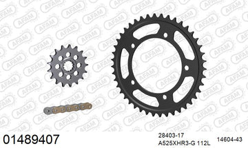 Suzuki GSX-R1000 2007-2008 - AFAM XS-ring Hyper reinforced Chain & Steel Sprocket Kit, 525 conversion - 01489407 - P3 Tuning