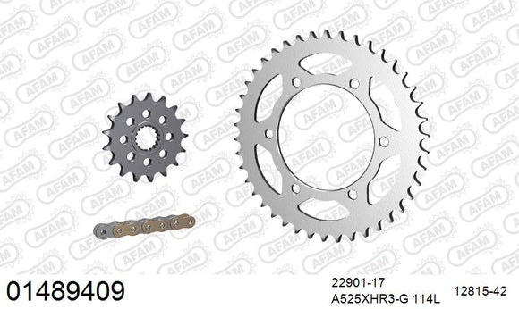 Suzuki GSX-R1000 2012-2016 - AFAM XS-ring Hyper reinforced Chain & Steel Sprocket Kit, 525 conversion - 01489409 - P3 Tuning