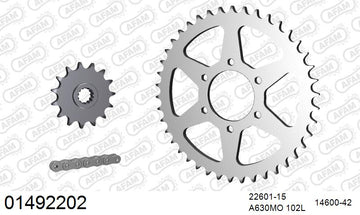 Suzuki GSX1100 / L / S / ES / E 1984 - AFAM O-ring reinforced Chain & Steel Sprocket Kit, 630 (OE Pitch) - 01492202 - P3 Tuning