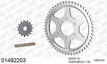 Suzuki GSX1100F 1987-1988 - AFAM XS-ring super reinforced Chain & Steel Sprocket Kit, 530 (OE Pitch) - 01492203 - P3 Tuning