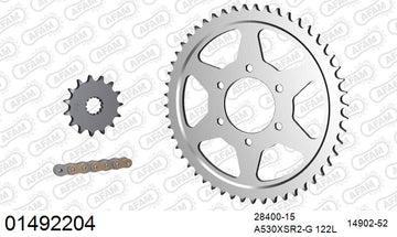 Suzuki GSX1100F 1989-1994 - AFAM XS-ring super reinforced Chain & Steel Sprocket Kit, 530 (OE Pitch) - 01492204 - P3 Tuning