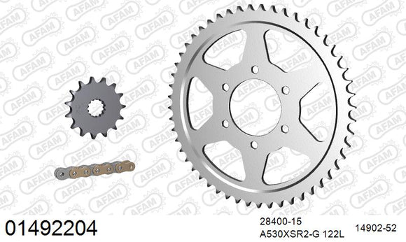 Suzuki GSX1100F 1989-1994 - AFAM XS-ring super reinforced Chain & Steel Sprocket Kit, 530 (OE Pitch) - 01492204 - P3 Tuning