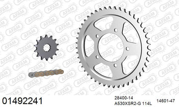 Suzuki GSX-R1100 1986-1987 - AFAM XS-ring super reinforced Chain & Steel Sprocket Kit, 530 (OE Pitch) - 01492241 - P3 Tuning