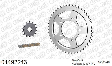 Suzuki GSX-R1100 1988 - AFAM XS-ring super reinforced Chain & Steel Sprocket Kit, 530 (OE Pitch) - 01492243 - P3 Tuning