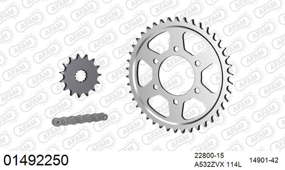 Suzuki GSX-R1100 1993-1994 - AFAM XS-ring special reinforced Chain & Steel Sprocket Kit, 532 conversion - 01492250 - P3 Tuning