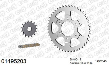 Suzuki GS 1200 SS K1 2001 - AFAM XS-ring super reinforced Chain & Steel Sprocket Kit, 530 (OE Pitch) - 01495203 - P3 Tuning