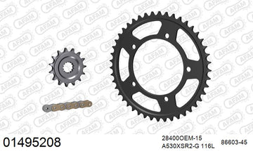 Suzuki GSF1200 Bandit 2006 - AFAM XS-ring super reinforced Chain & Rubber Damped Steel Sprocket Kit, 530 (OE Pitch) - 01495208 - P3 Tuning