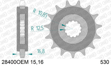 Suzuki GSF1200 Bandit 2006 - AFAM XS-ring super reinforced Chain & Rubber Damped Steel Sprocket Kit, 530 (OE Pitch) - 01495208 - P3 Tuning