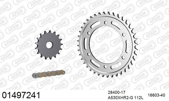 Suzuki GSX1300R Hayabusa 1999-2000 - AFAM XS-ring Hyper reinforced Chain & Steel Sprocket Kit, 530 (OE Pitch) - 01497241 - P3 Tuning