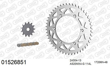 Suzuki RM-Z 250 2004-2006 - AFAM MX Racing GP Chain & Alu Sprocket Kit, 520 (OE Pitch) - 01526851 - P3 Tuning