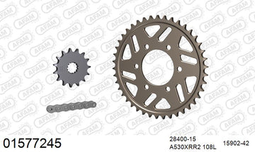 Suzuki GSX-R750 1992-1993 - AFAM XS-ring Extra Reinforced Chain & Alu Sprocket Kit, 530 (OE Pitch) - 01577245 - P3 Tuning
