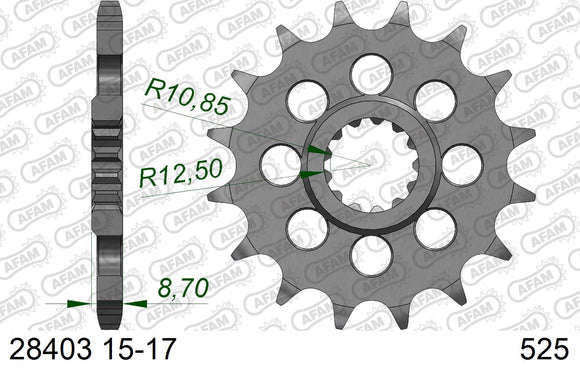 Suzuki GSX-R1000 2001-2002 - AFAM XS-ring Hyper reinforced Chain & Alu Sprocket Kit, 525 conversion - 01589405 - P3 Tuning