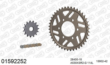 Suzuki GSX-R1100 1993-1994 - AFAM XS-ring super reinforced Chain & Alu Sprocket Kit, 530 (OE Pitch) - 01592252 - P3 Tuning