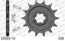 Kawasaki KLX125 2010-2011 - AFAM Standard Chain & Steel Sprocket Kit, 428 (OE Pitch) - 01613500B - P3 Tuning