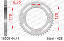 Kawasaki KLX125 2010-2011 - AFAM Standard Chain & Steel Sprocket Kit, 428 (OE Pitch) - 01613500B - P3 Tuning