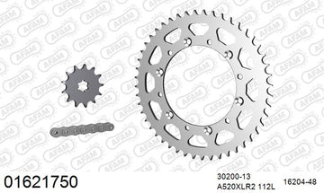 Kawasaki KDX200 1983 - AFAM Xs-Ring Reinforced Plus Chain & Steel Sprocket Kit, 520 conversion - 01621750 - P3 Tuning