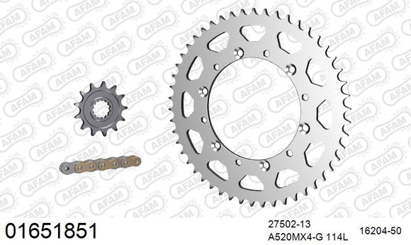 Kawasaki KX450F 2007 - AFAM MX Racing GP Chain & Steel Sprocket Kit, 520 (OE Pitch) - 01651851 - P3 Tuning