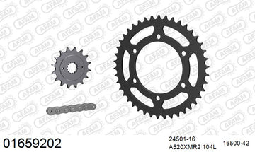Kawasaki GPZ500S 1987-1993 - AFAM XS-ring Extra Reinforced Chain & Steel Sprocket Kit, 520 (OE Pitch) - 01659202 - P3 Tuning