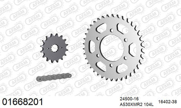 Kawasaki GPZ550 1982-1983 - AFAM XS-ring Extra Reinforced Chain & Steel Sprocket Kit, 530 (OE Pitch) - 01668201 - P3 Tuning