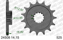 Kawasaki ZX-6R 2000-2001 - AFAM XS-ring Extra Reinforced Chain & Steel Sprocket Kit, 525 (OE Pitch) - 01670242 - P3 Tuning