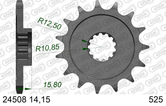 Kawasaki ZX-6R 2000-2001 - AFAM XS-ring Extra Reinforced Chain & Steel Sprocket Kit, 525 (OE Pitch) - 01670242 - P3 Tuning