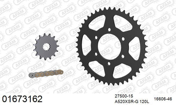 Kawasaki Vulcan S (650cc) 2015-2026 - AFAM XS-ring Extra Reinforced Chain & Steel Sprocket Kit, 520 (OE Pitch) - 01673162 - P3 Tuning