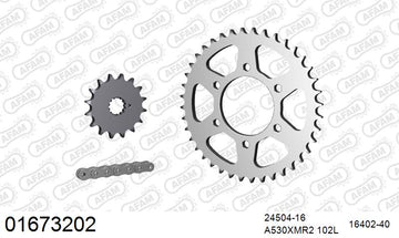 Kawasaki Z650 SR 1979 - AFAM XS-ring Extra Reinforced Chain & Steel Sprocket Kit, 530 (OE Pitch) - 01673202 - P3 Tuning