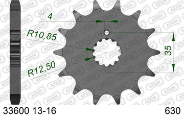 Kawasaki GPZ750 1982 - AFAM O-ring reinforced Chain & Steel Sprocket Kit, 630 (OE Pitch) - 01675200 - P3 Tuning