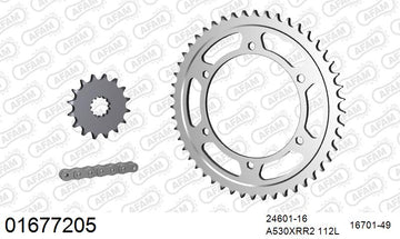 Kawasaki GPZ750R 1985-1987 - AFAM XS-ring Extra Reinforced Chain & Steel Sprocket Kit, 530 (OE Pitch) - 01677205 - P3 Tuning