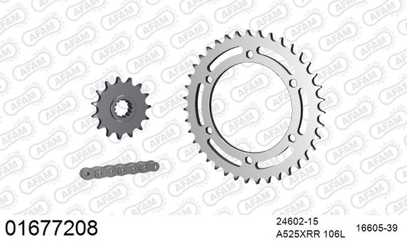 Kawasaki Zephyr 750 1995-1997 - AFAM XS-ring Extra Reinforced Chain & Steel Sprocket Kit, 525 (OE Pitch) - 01677208 - P3 Tuning