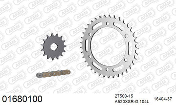 Kawasaki W800 2011-2016 - AFAM XS-ring Extra Reinforced Chain & Steel Sprocket Kit, 520 (OE Pitch) - 01680100 - P3 Tuning